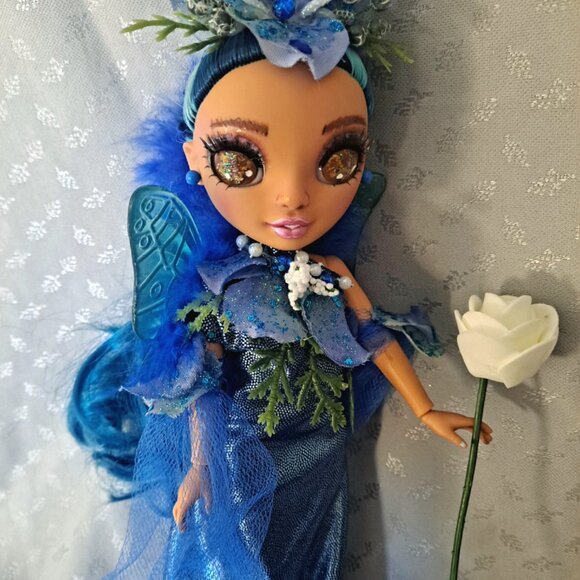 Tiny Elegance an ooak Rainbow high doll art custom repainted fairy wings - Picture 13 of 13